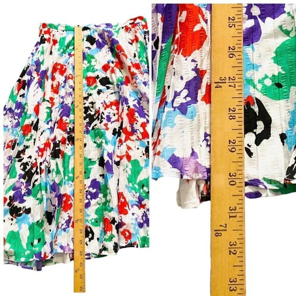 Tanya Taylor Jeana Midi Skirt, Multi Color Printed Soft Pleats, Size 10, NWT - Picture 10 of 10